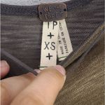 Free People Burgundy Short Sleeve Hi-Lo Top Size XS Photo 5