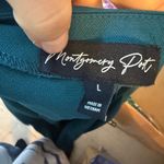 Montgomery Post Deep Teal Short Sleeve Wrap Blouse Blue Size L Photo 3