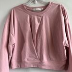 Bishop and Young Sweatshirt Blush Pink Cozy Front-Knot Crewneck Long-Sleeve XL EUC Photo 5