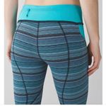 Lululemon Pace Rival Crop Space Dye Twist Turquoise Blue Legging Pocket Photo 3