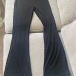 SheIn Black Slit Flare Pants Photo 0