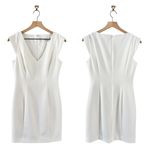 Black Halo Mattia Sheath Dress White Sz 4 Photo 4