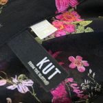 Kut From The Kloth XS Sheer Black Floral Shirt L/S Photo 3