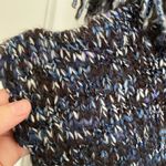 Nine West EUC Vintage America Jeans cowl neck fringe tassel thick knit sweater Photo 6