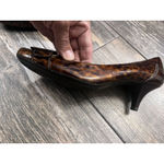 Cole Haan Womens Leopard Patent Leather Square Toe Heel - Size 8B Flaws Photo 4