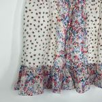 Auguste  White Pink Pastel Floral Print Ruffle Mini Skirt Women's Size 4 NWOT Photo 2