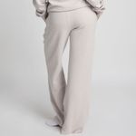 Comfrt Waffle Lounge Pant XS Wide Leg Sweatpants Neutral Pull On Comfy Pants Tan Photo 1