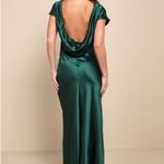 Lulus Forest Green  Maxi Dress Backless Photo 1