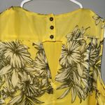 VERO MODA Woman’s Sleeveless Blouse Yellow Tropical Floral Print Size M Top Photo 3