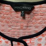 Ming Wang  Pink & White Textured Top M Photo 2