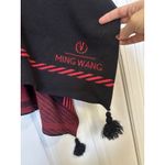 Ming Wang  Red Black Poncho Shawl Tassels One Size Buffalo Plaid Wrap Sweater Photo 2