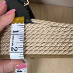 Franco Sarto  Espadrille Black leather Sandals Ankle Strap 8.5 Beach Vacation Photo 10