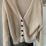 Forever 21 Cream Knit Cardigan Sweater Photo 0
