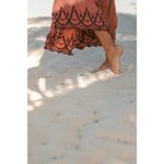 Maxi Dress by T. ZOVICH Mixed Media Floral Pink Salmon Sleeveless Ecofriendly M Photo 10