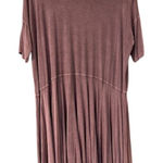 easel ANTHROPOLOGIE  Women's Babydoll Josy Dress MEDIUM Mauve Oversized Mini Photo 0