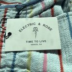 Anthropologie Electric & Rose Track Short Terry stripe light blue NWT  L Photo 1