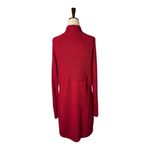 Athleta  Dress Women XL Red Claret Zip Neck Wool Blend Olympia Sweater Dress Photo 2