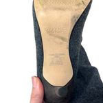 ZARA Boots Grey Knit Sock Heels Knee High OTK Size 35 US 5 Photo 8