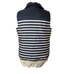 cj banks Navy White Striped Reversible Vest 2X Outdoor Nautical Coastal Classic Photo 3