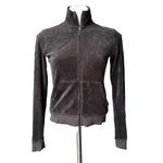 Juicy Couture J2K Gray Velour Track Jacket, Sz M Photo 1