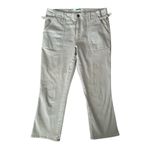 Anthropologie  Light Khaki Utility Crop Kick Flare Pant | Beige | 31 Photo 3