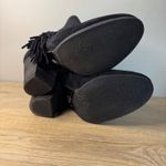 Vince Camuto  Black Suede Fringe Wedge Ankle Booties 8.5W Wide Boho Western Chic‎ Photo 6