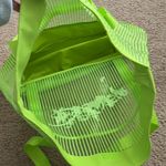 Disney Lime Green Huge Vinyl Velcro Closure Tote Bag Photo 3