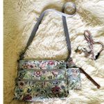 Sakroots Floral Crossbody Bag with ID Lanyard and Bee Keychain Boho Purse Photo 2