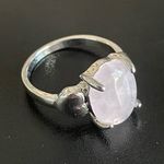Amethyst Ova purple silver ring size 8.5 Photo 1
