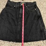 Madewell NWT  Rigid Denim Straight Mini Skirt in Hideaway Wash- Size 24 Photo 8