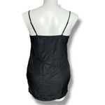 Mossimo Womens Camisole Tank Top Spaghetti Strap Lace Satin Black Large Photo 2