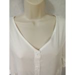 Loveu.Dear Medium White Shirt Dress Coverup Button Pocket‎ Oversized Photo 1