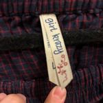 Girl Krazy  Checkered Off The Shoulder Navy Red Top - size L Photo 1