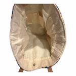 Boho Woven Canvas Tote Colorful Stripe Tassel Artisan Bag India Pink Photo 2