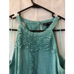 Cable & Gauge Tank Top Teal Large‎   Spaghetti Strap Photo 2
