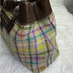 Coach  2010 Penelope Tattersall Plaid Wood Satchel F15456 Photo 10