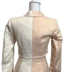 Significant Other Glider Blazer Dress Women’s Size 4 Peach Cream Cut Out Linen M Orange Photo 7