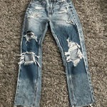 American Eagle  outfitters distressed mom jeans size 00 short Photo 0