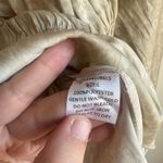 Grade & Gather Cream/Bronze Smocked Cheetah Top Size Large Photo 4