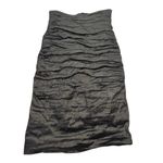 Nicole Miller ARTELIER Sandy Black Metallic Ruched Skirt Size 4 Photo 7