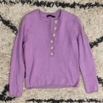 The Limited Purple Henley Sweater Photo 0