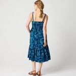 J.Crew NWT  Factory Poplin Corset Midi Dress Seaport Blue Cenote Photo 5