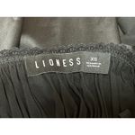 LIONESS Black Sleeveless Ruched Lace Trim Cami Camisole Tank Crop Top Size XS Photo 2