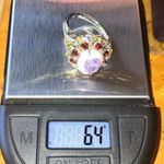 Utah Tiffany Stone Red Garnet Sterling Silver Cocktail Ring Size 9 Purple Photo 8