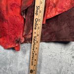 Dress Barn  Blouse XL Tiered Ruffle Tie Dye Swirl Tank Top Brown Orange Rust Flowy Photo 10