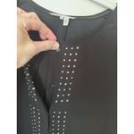 Gerard Darel  Womens Black Semi Sheer Long-Sleeve Blouse Shirt Top Size 36 Silk Photo 3