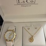 L and co timepieces wiyj necklace and earrings White Photo 0