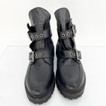 DNA  Footwear Leather Open‎ Side Buckle Boots 10 Black Photo 1