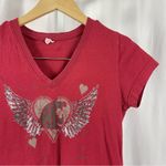 LAT Medium V Neck Washington State Cougars Y2K Graphic Tee Shirt Red Photo 5