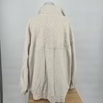 Aerie  Cream Hometown Holiday Quarter Zip Pullover Sweatshirt Size XL Photo 3